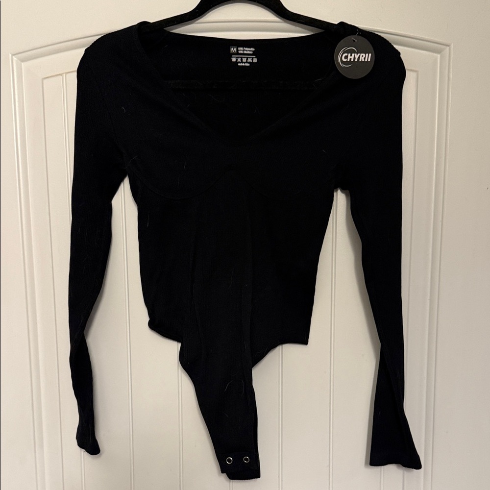 Black Long Sleeve Bodysuit
